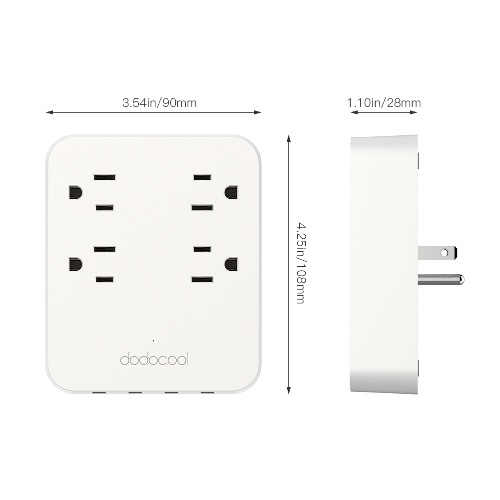 

dodocool 1250W Smart 4-outlet Wall Mount Power Strip