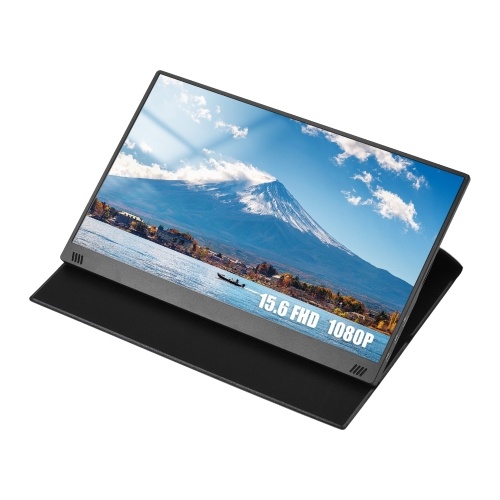 15.6 Zoll tragbarer Monitor Ultra Thin Display 1080P IPS-Bildschirm mit Smart Cover