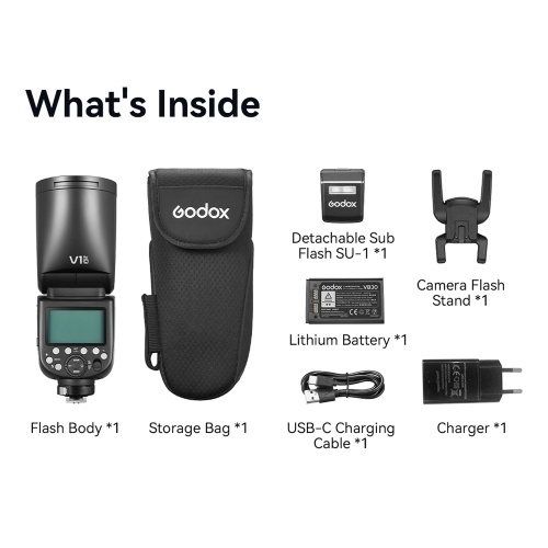 GODOX V1 PRO C 2.4G Wireless Camera Flash Compatible with Canon EOS Cameras 