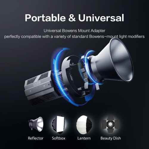 COLBOR CL60R Portable RGB Video Light 65W COB Photography Light with LCD Screen 13 FX Special Effects Cooling System 