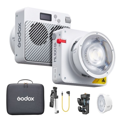 

Godox ML100Bi Kit2 Pocket LED Video Light 120W Bi-Color Photography Fill Light