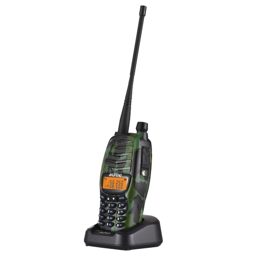 BAOFENG BF-UV6HP 10W Walkie Talkie Interphone VHF UHF Dual Band 128 Channels FM Receiving with 4800mAh Battery LCD Screen Flashlight 