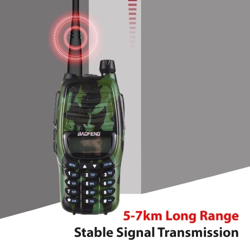 BAOFENG BF-UV6HP 10W Walkie Talkie Interphone VHF UHF Dual Band 128 Channels FM Receiving with 4800mAh Battery LCD Screen Flashlight 