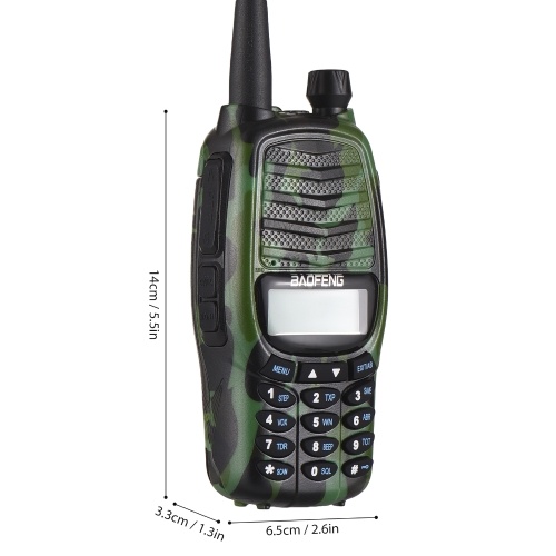BAOFENG BF-UV6HP 10W Walkie Talkie Interphone VHF UHF Dual Band 128 Channels FM Receiving with 4800mAh Battery LCD Screen Flashlight 