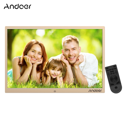 Andoer 17inch Aluminum Alloy LED Digital Photo Frame