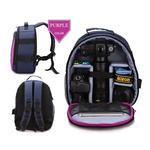 

HUWANG Outdoor Photography Padded Camera Bag Travel Backpack Shock-proof Water-resistant with Tripod Holder Laptop Pocket for Nikon Canon Sony DSLR Cameras
