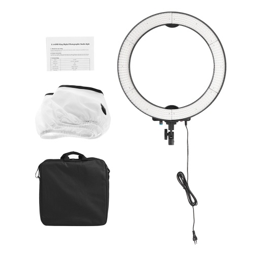 Andoer LA-650D 18inch Photo Video LED Ring Light 36W Dimmable 5600K Daylight 600 LED Light for DSLR Camera Smartphone Youtube Shooting Makeup