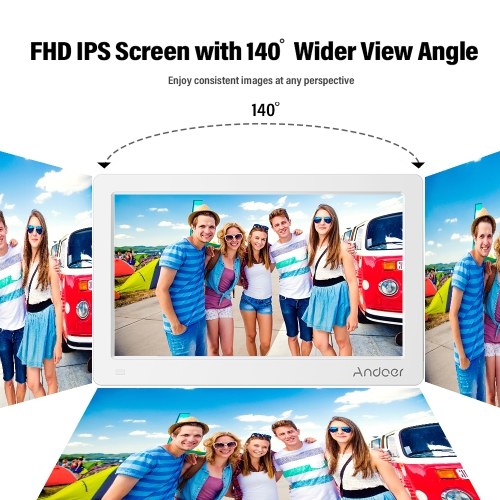 

Andoer 15.6 Inch Digital Photo Picture Frame FHD 1920*1080 IPS Screen Support Calendar/Clock/MP3/Photos/1080P Video Player with 75*75mm Standard VESA Wall Mounting Bracket & 8GB Memory Card & Remote Control