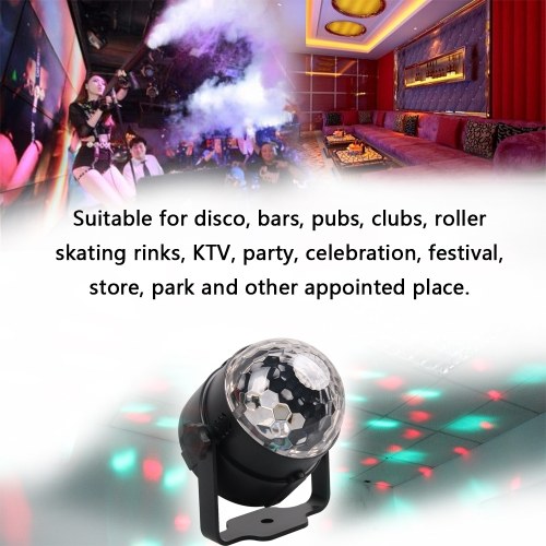 

Sound Active Mini RGB LED Wedding Party Disco Club DJ Light