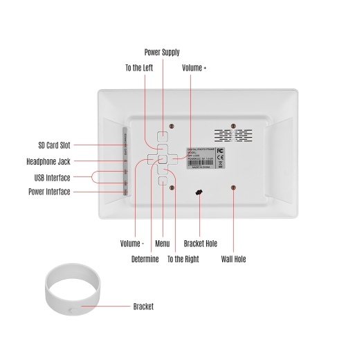

Andoer 10 Inch 1024*600 IPS Digital Clock Alarm Clock Calendar & Photo Frame
