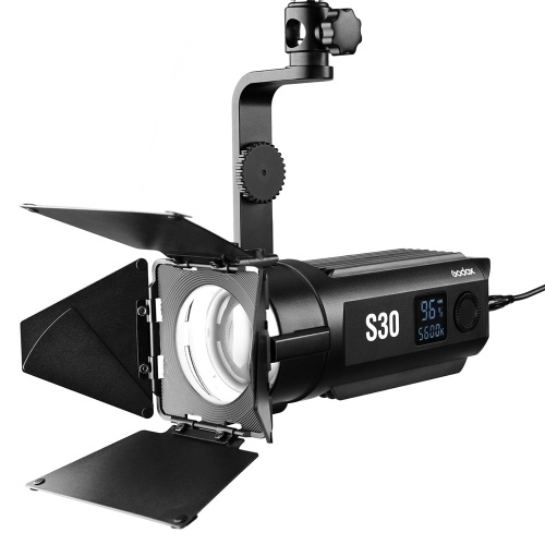 

Godox S30-D 90W Светодиодный прожектор с регулируемой фокусировкой 5600K CRI 96+ Непрерывный светодиодный светильник