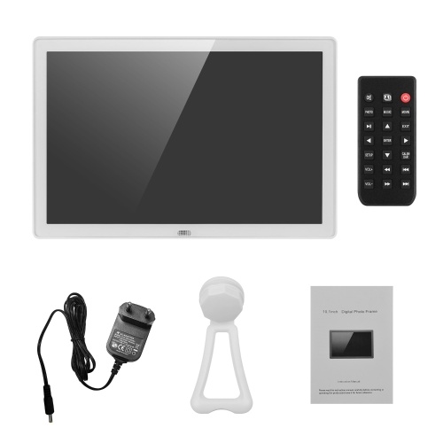 

10.1 Inch Digital Photo Frame Desktop Electronic Album 1280*800 HD TFT-LCD Screen Music/1080P Video/Photo Player/Alarm Clock/Clock/Calendar Functions with Remote Control