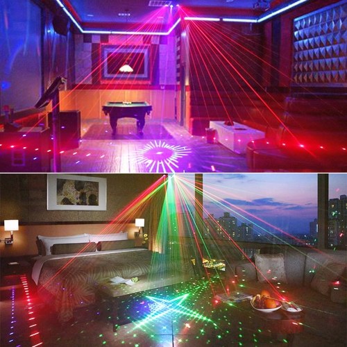 

Laser Party Light 9 Eyes LED Stage Lighting LED Strobe Light Sound Activated Remote Control for Party KTV DJ Disco Wedding