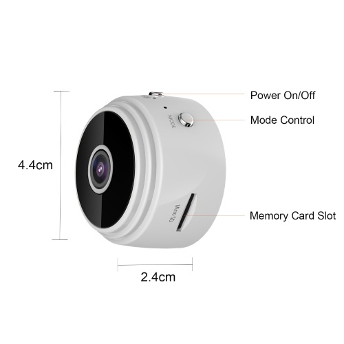 

1080P WiFi Mini Camera Video Cam Camcorder 150° Wide Angle IR Night Vision Motion Detection 128GB Extended Memory 240mAh Battery for Baby Animal Monitoring Home Security