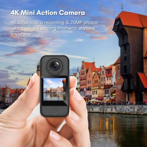SJCAM C300 4K 30FPS Mini Action Camera 5G/2.4G WiFi Sports Camera Dual Touch Control Screens with an Extra 2800mAh Battery Module 