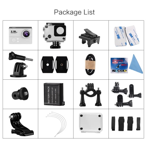 

2,0-дюймовый LCD 2,7 K 30FPS ультра-HD 1080P 60 FPS 14MP Wifi Cam действий камеры поддержка HD AV-Out FPV 170° широкоугольный объе