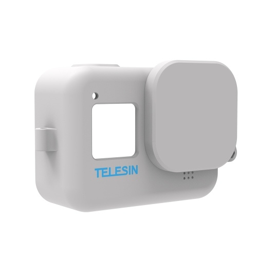 

TELESIN Protecive Rubber Case Silicone Sleeve Housing Cover with Lens Cover Lanyard Compatible with GoPro Hero 8 Black Action Camera