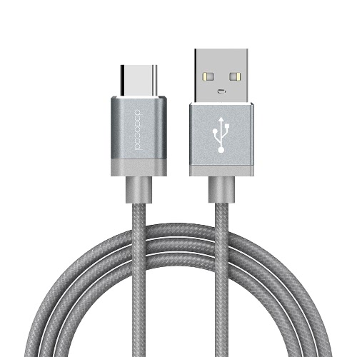 dodocool USB-IF Certified 3.3ft / 1m Nylon Braided USB-C to USB-A 2.0 Cable Charge and Data Sync for Devices with USB-C Connection Grey