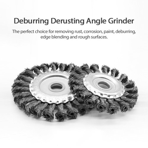 

Knotted Bench Steel Wire Brush Deburring Derusting Angle Grinder Cleaner Accessories Rust Removal Wheel Metal Disc Brush 150mm