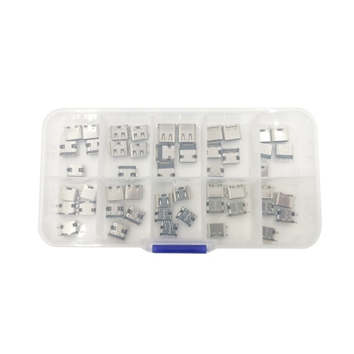 Multi-specification Micro USB Connector Pin Charge Female SMT Socket Jack Set 50pcs