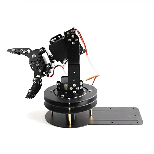 5DOF Robotic Arm DIY Mechanical Arm Kit with 360 Degree Rotatable Holder Base Compatible with Arduino for Adults STEM Students