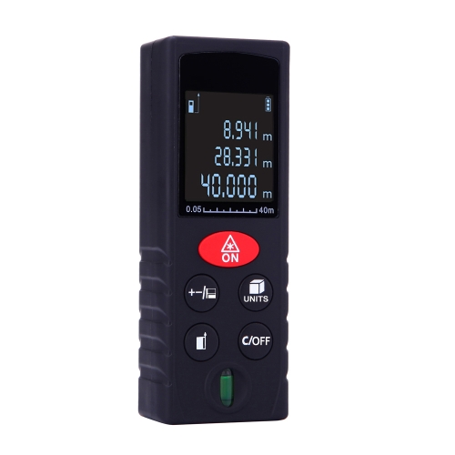 

40m/131ft Mini Handheld Digital Laser Distance Meter High Precision Range Finder Area Volume Measurement Level Bubble