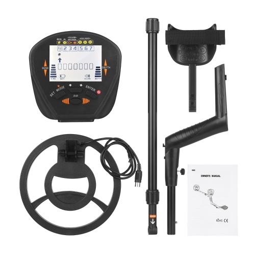 3.4-inch LCD Underground Metal Detector 10-inch Waterproof Search Coil Metal Finder