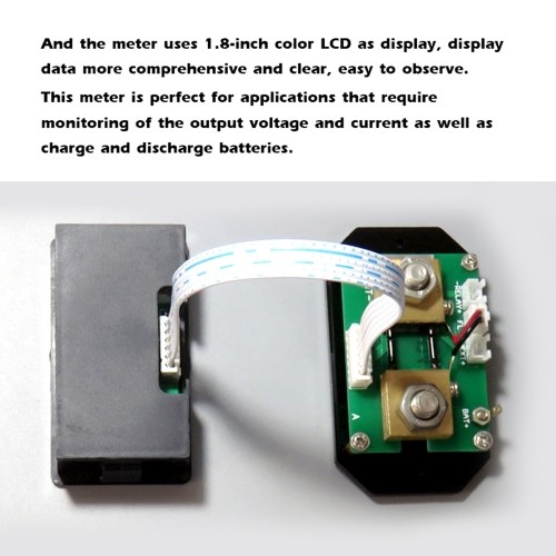 

Multi-function Volt-ammeter 1.8 inch LCD Display Voltage Current Instrument with Power Off Memory Function