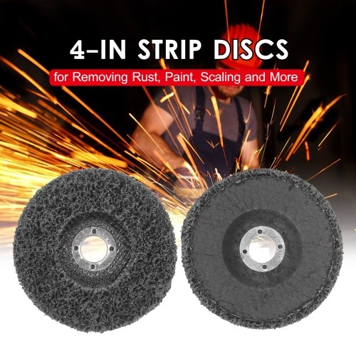 

4-in Strip Discs Grinding Discs Wheel Clean Remove Rust Paint Oxidation Coating for Metal Wood Fiberglass 10PCS/Pack