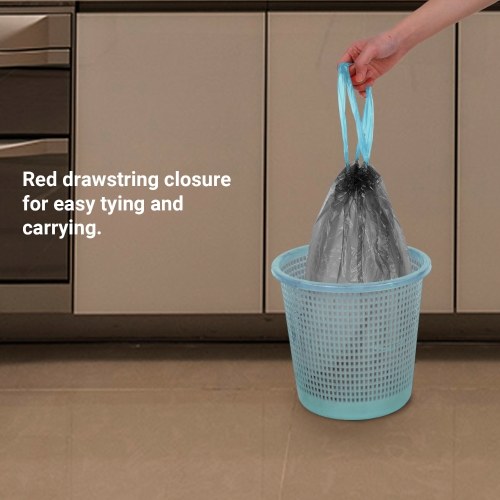 

Drawstring Trash Bags 45 Count (Pack of 1) Leakproof Handheld Garbage Can Liners 17×19in Hygienic Waste Basket Liners for Bathroom Kitchen Bathroom