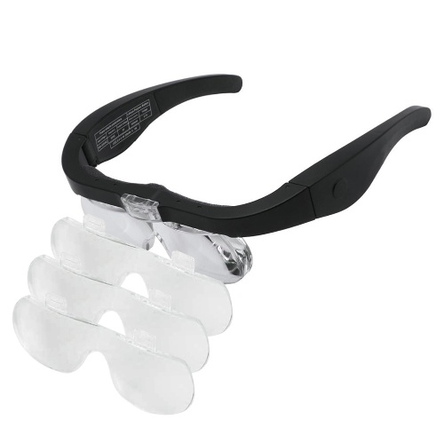 Loupe lunettes loupe avec éclairage LED loupe rechargeable USB pour horloger bijoutier