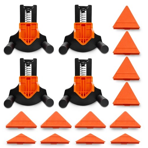 

Woodworking Angle Clamp Utility Fixation Tool Corner Mate Picture Frame Clip Household Tools Installer 60° 90°120° Multiangle Tool for 5~22mm Clamping Thickness