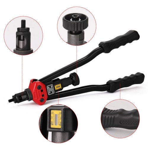 

16in Labor-saving Hand Riveter BT-607 Manual Rivet Machine Professional Riveting Tools with Nuts and Mandrel