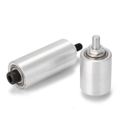 

30/50mm(Optional) DIY Double Bearing Sander Aluminum Alloy Conveyor Wheel Driven Wheel Without Ribs with 8mm Shaft Rod+Wrench for Hand DIY Utility Tools