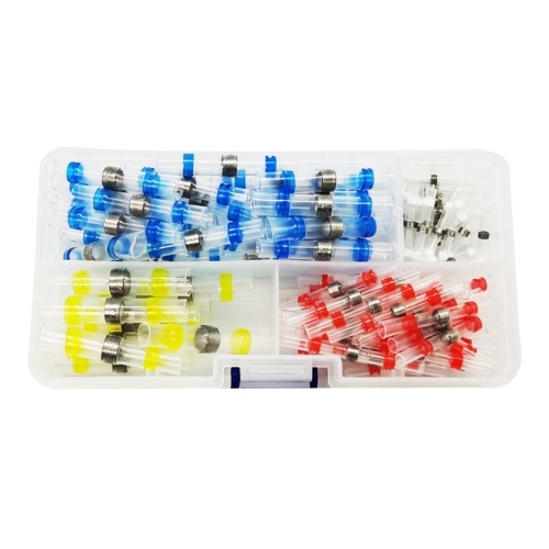 

50pcs Heat Shrinkable Solder Ring Wiring Terminals Connection Terminal Heat Shrinkable Type Waterproof Connecting Terminal Kit Heat Shrink Tube Insulating Heat shrinkable Terminals