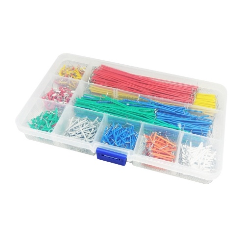 Kit cavi jumper Set cavi jumper preformati per breadboard 14 lunghezze Linee jumper assortite per circuiti di prototipazione breadboard