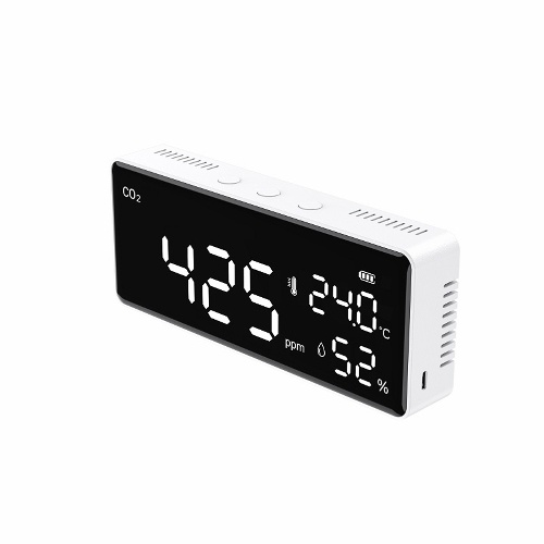 Multifunctional CO2 Temperature Humidity Monitoring Device Digital Display Household Air Quality Detector ℃ and ℉ Switchable