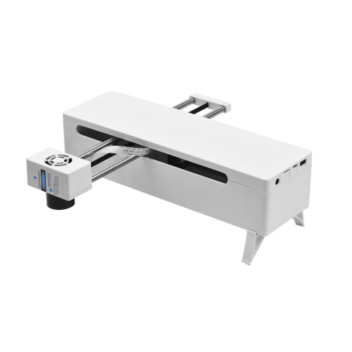 Máquina de grabado láser de 450nm 5.5W Soporte de longitud focal ajustable Software de PC Mini cortador de grabado láser CNC de alta velocidad Impresora de tallado precisa para manualidades de bricolaje Fabricación de marcas Madera Cuero Tela Corte de papel Grabado