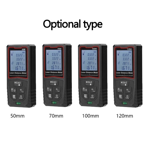 Red Light Handheld LCD Display Digital High Accuracy Measure Rangefinder Distance Meter Building Measurement Device Ruler Test Tool With Backlight