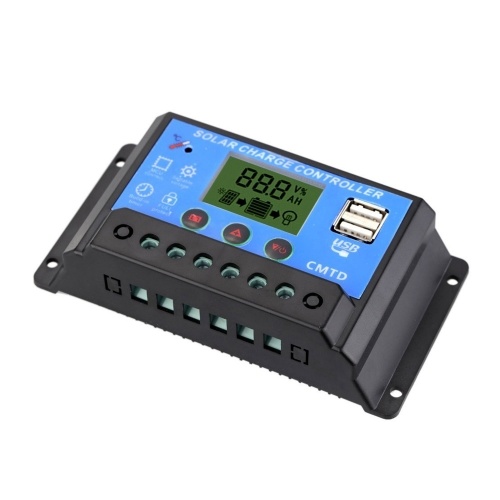 

20A 12/24V Solar Charge Controller Dual USB LCD Display Auto Solar Cell Panel Charger Regulator Dual Output Charge and Discharge Controller