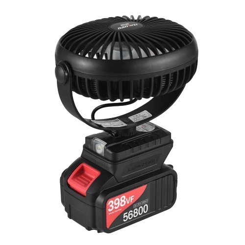 Mini Portable Lithium Electric Fan Outdoor Camping Fan Low Noise 360°Rotatable 2 Speed Levels 3.0Ah Battery 