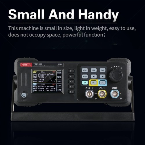 Dual-channel Function Arbitrary Waveform Generator 200MSa/S Sampling Rate 8k Storage Depth Signal Source with 2.4-inch TFT LCD Digital Screen 20M 