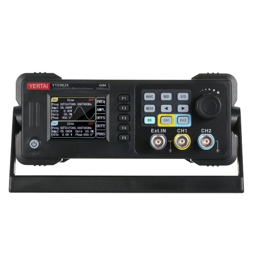 Dual-channel Function Arbitrary Waveform Generator 200MSa/S Sampling Rate 8k Storage Depth Signal Source with 2.4-inch TFT LCD Digital Screen 60M