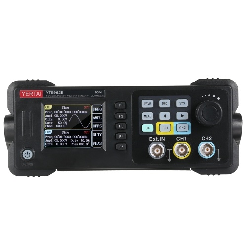 Dual-channel Function Arbitrary Waveform Generator 200MSa/S Sampling Rate 8k Storage Depth Signal Source with 2.4-inch TFT LCD Digital Screen 60M
