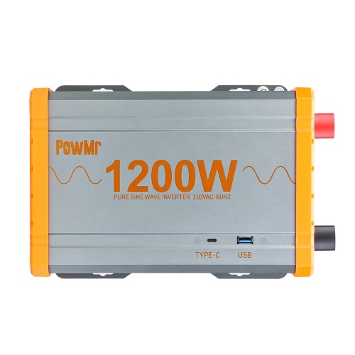 Pure Sine Wave Inverter 1200W 12VDC Input 110VAC Output 12VDC to 110VAC