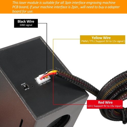 40W Alloy Laser Module Laser Engraving Module Laser Head Module Built-in Air Pump with Air Auxiliary Function 