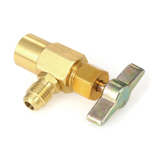 

Automobile Air Conditioner Refrigerants Can Dispensing R134A R-134 AC Refrigerant Aluminum Tap 1/2" ACME Thread Valve Tool