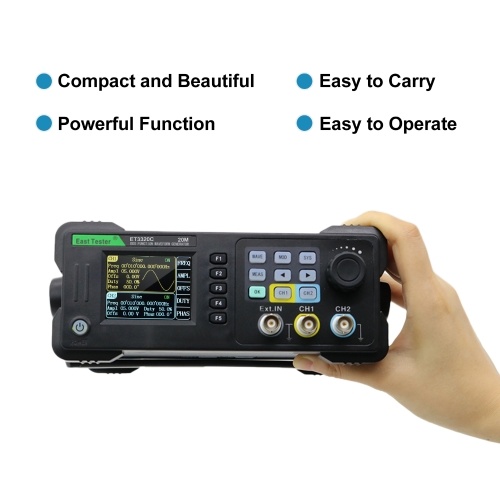 East Tester Two-Channel Function/ Arbitrary Waveform Generator 20MHz Frequency Meter ET3320C Pulse Signal Source 200MSa/s Sampling Rate 