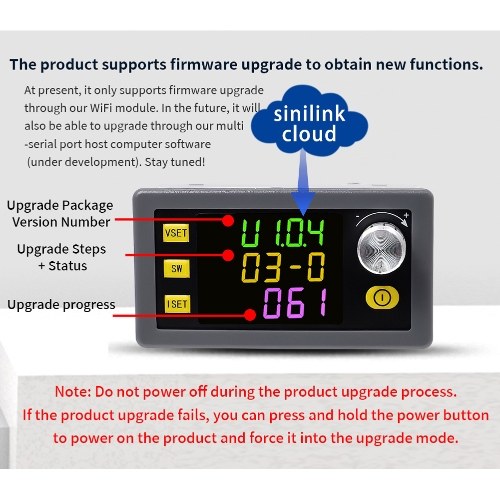 Digital Direct Current Voltage Regulator Powersupply Module Full Viewing Angle VA Color LCD Display Support Firmware Upgrading Maximum Power Point Tracking Solar Charging and Serial Communication Protocol 