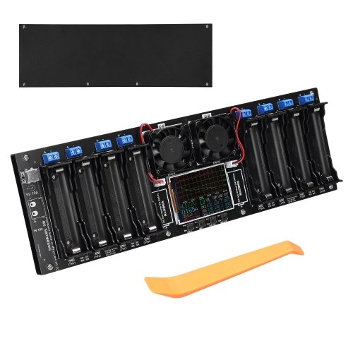 8-Channel 18650 Battery Tester 2.4inch TFT Display Battery Capacity Testing with Multi-Mode Functionality Enhanced Safety, and Intuitive Displaying 